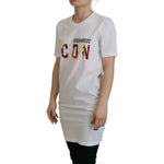 Dsquared² White Cotton Icon Logo Print Crewneck T-shirt TSH83396-38