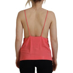 Dsquared² Pink Sleeveless Spaghetti Strap Cami V-neck Top TSH83418-38