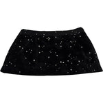Dsquared² Black Embellished Mid Waist A-line Mini Skirt SKI1879