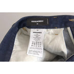 Dsquared² Blue High Waist Cotton Cargo Baggy Denim Jeans PAN74492-38