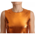 Dolce & Gabbana Metallic Orange Sleeveless Sheath Dress DR28270-40