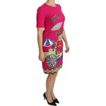 Dolce & Gabbana Pink Italia Forever Crystal Sheath Dress DR2162
