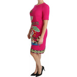 Dolce & Gabbana Pink Italia Forever Crystal Sheath Dress DR2162