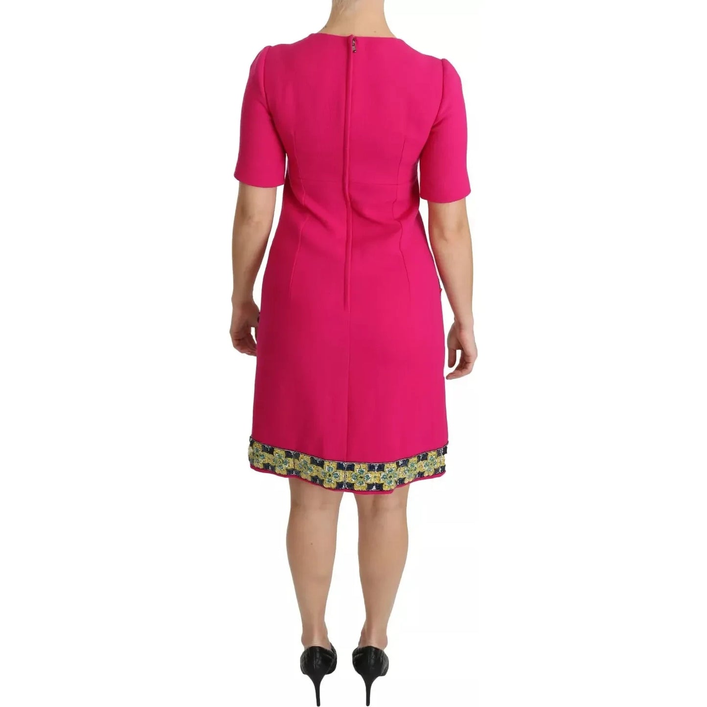Dolce & Gabbana Pink Italia Forever Crystal Sheath Dress DR2162