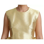 Dolce & Gabbana Polyester Gold Sleeveless A-line Tulle Dress DR2782