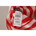 Dolce & Gabbana White Red Silk A-Line Shift Gown Maxi Dress DR28622-40