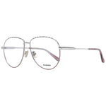 Sandro Brown Women Glasses Frame - Full-Rim Round Metal Eyewear with Demo Lenses, Size 54-13-140, Includes Branded Case
