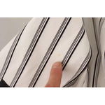 Dolce & Gabbana White Striped Cotton Robe Coat Wrap Jacket JKT3076-48