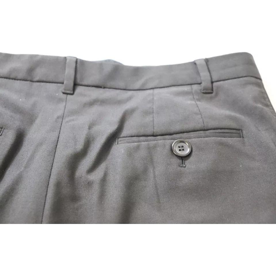 Dolce & Gabbana Black High Waist Tapered Trouser Pants PAN73123-40