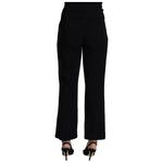 Dolce & Gabbana Black Wool Stretch Cropped Capri Trouser Pants PAN71665-44