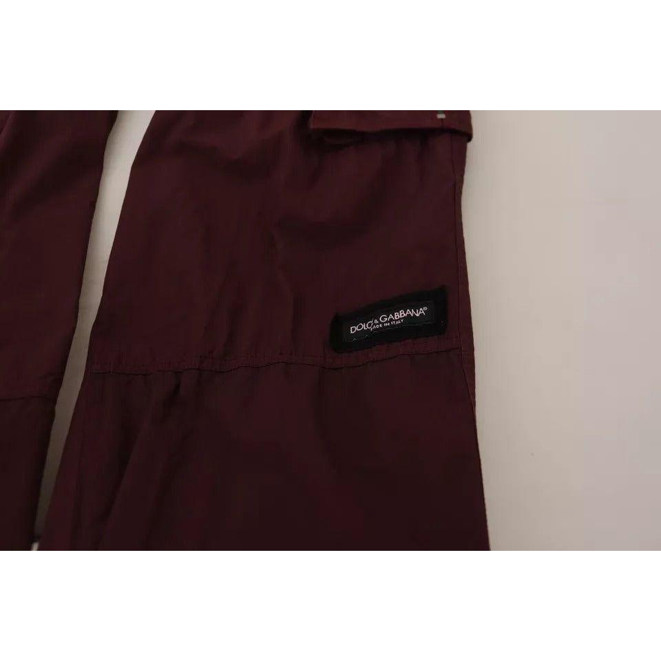 Dolce & Gabbana Bordeaux Cargo Jogger Trouser Cotton Pants PAN73203-54