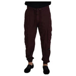 Dolce & Gabbana Bordeaux Cargo Jogger Trouser Cotton Pants PAN73203-54
