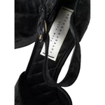 Dolce & Gabbana Black Sequin Ankle Strap Heels Sandals Shoes LA10916-38