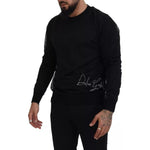 Dolce & Gabbana Black Polyester Crewneck Men Pullover Sweater TSH83174-M