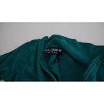 Dolce & Gabbana Dark Green Turtleneck Cropped Pullover Sweater TSH83131-40