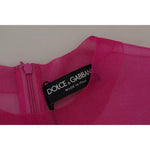 Dolce & Gabbana Fuchsia Polyester Crewneck Pullover Sweater TSH83740-40
