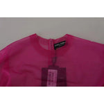 Dolce & Gabbana Fuchsia Polyester Crewneck Pullover Sweater TSH83740-40