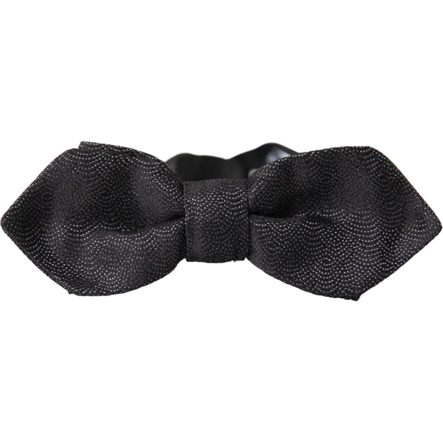 Dolce & Gabbana Black Silk Adjustable Neck Men Bow Tie