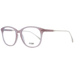 Maje Pink Women Glasses Frame in rose acetate, full-rim round style with demo lenses, size 51-16-140, includes branded case.