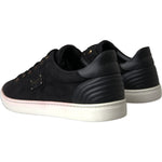 Dolce & Gabbana Black Suede Leather Men Low Top Sneakers Men Shoes MV5687-39.5