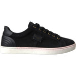 Dolce & Gabbana Black Suede Leather Men Low Top Sneakers Men Shoes MV5687-39.5
