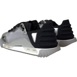 Dolce & Gabbana Silver Black Nylon NS1 Low Top Sneakers Men Shoes MV5711-42