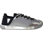 Dolce & Gabbana Silver Black Nylon NS1 Low Top Sneakers Men Shoes MV5711-42