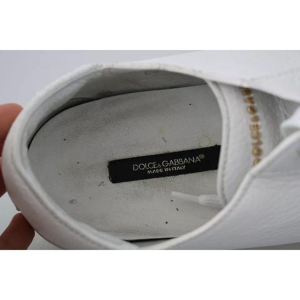 Dolce & Gabbana White Saint Tropez Lace Up Men Sneakers Men Shoes MV3593-44