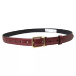 Dolce & Gabbana Maroon Leather Gold Metal Buckle Men Belt BEL9104-90