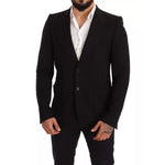 معطف وسترة بليزر من الصوف الأسود من دولتشي آند غابانا بقصّة Slim Fit