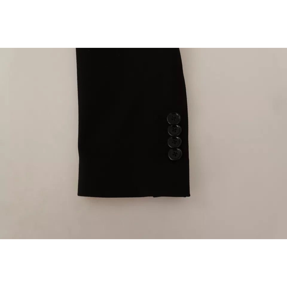 معطف وسترة بليزر من الصوف الأسود من دولتشي آند غابانا بقصّة Slim Fit