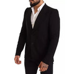 معطف وسترة بليزر من الصوف الأسود من دولتشي آند غابانا بقصّة Slim Fit