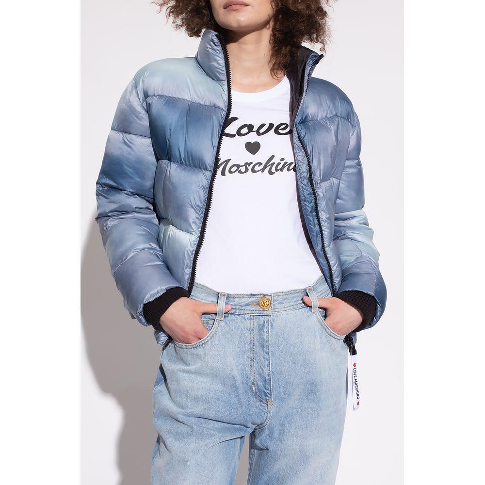 Love Moschino Light Blue Polyester Women Jacket LO-10202-IT42|M