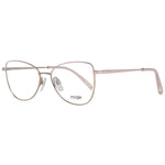 Maje Pink Women Glasses Frame, rose gold metal, full-rim style, size 52-15-135 with a branded case, for women seeking stylish eyewear.