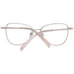 Maje Pink Women Glasses Frame, rose metal full-rim, size 52-15-135, with gold frame color and no spring hinge, includes branded case.