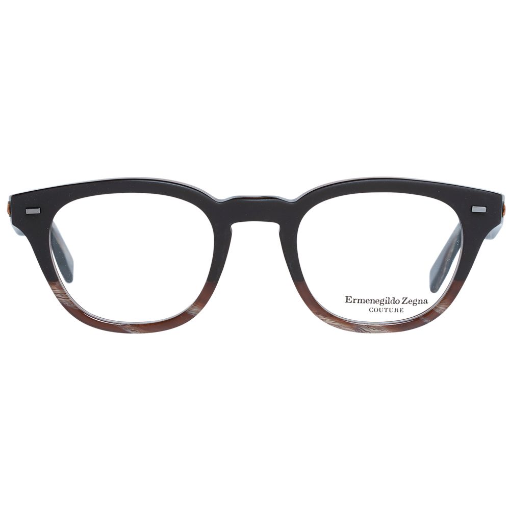 Ermenegildo Zegna Brown Men Glasses Frame
