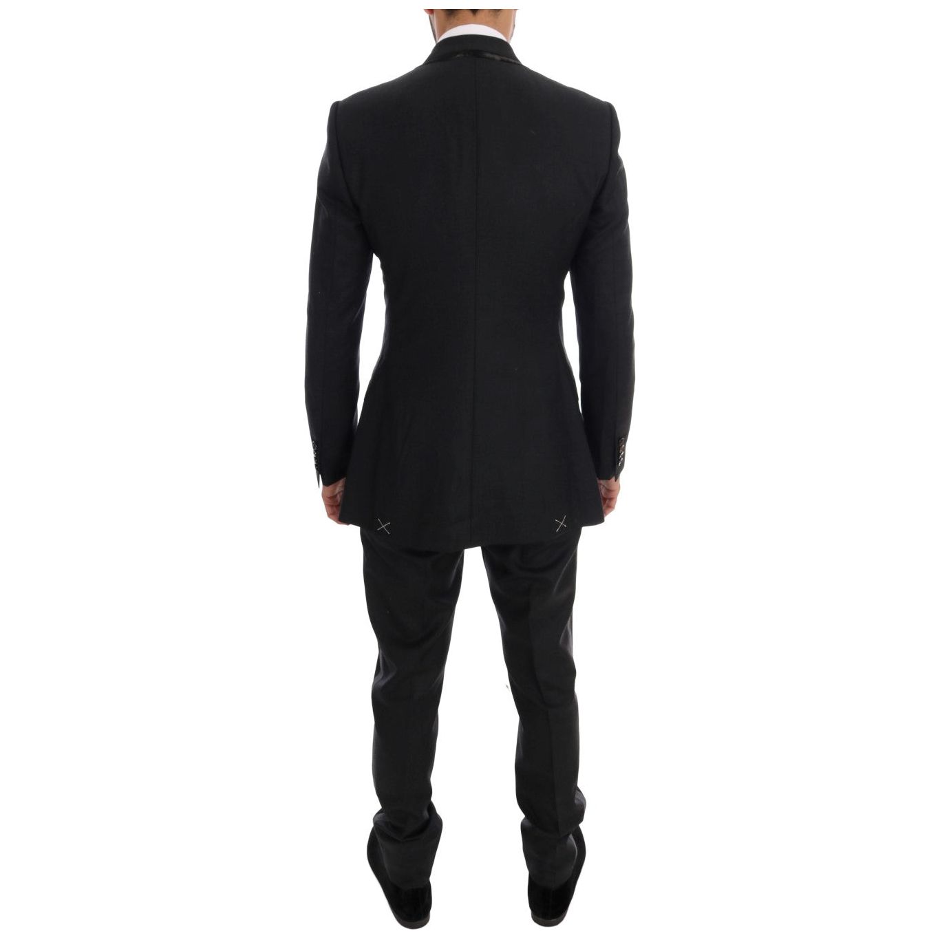 Dolce & Gabbana Gray Wool Double Breasted 3 Piece Suit KOS1110-7