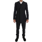 Dolce & Gabbana Gray Wool Double Breasted 3 Piece Suit KOS1110-7