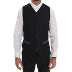 Dolce & Gabbana Gray Wool Double Breasted 3 Piece Suit KOS1110-7
