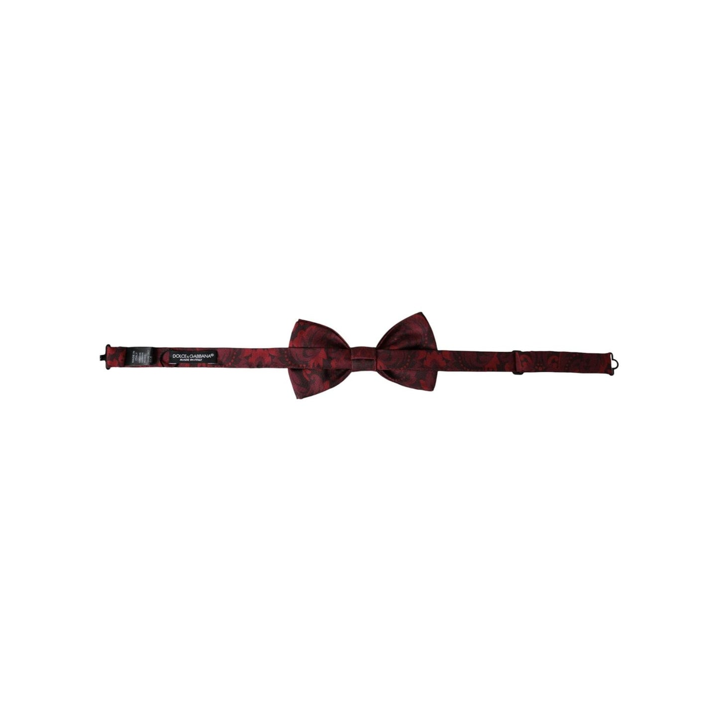 Dolce & Gabbana Red Silk Floral Adjustable Neck Men Bow Tie