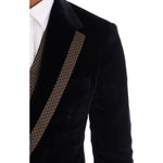 Dolce & Gabbana Blue Velvet Two Button Slim 3 Piece Suit KOS1131-4