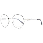 Emilio Pucci Black Women Glasses Frame, metal round full-rim design, demo lenses, size 55-18-140, includes branded case.