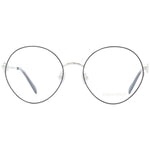 Emilio Pucci Black Women Glasses Frame in round metal design with full-rim black color and demo lenses. Includes branded case.