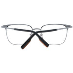 Ermenegildo Zegna Black Men Glasses Frame, full-rim metal square design, 54-17-145 size, includes branded case.