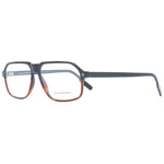 Ermenegildo Zegna Black Men Glasses Frame, full-rim plastic aviator style with demo lenses, in black color.