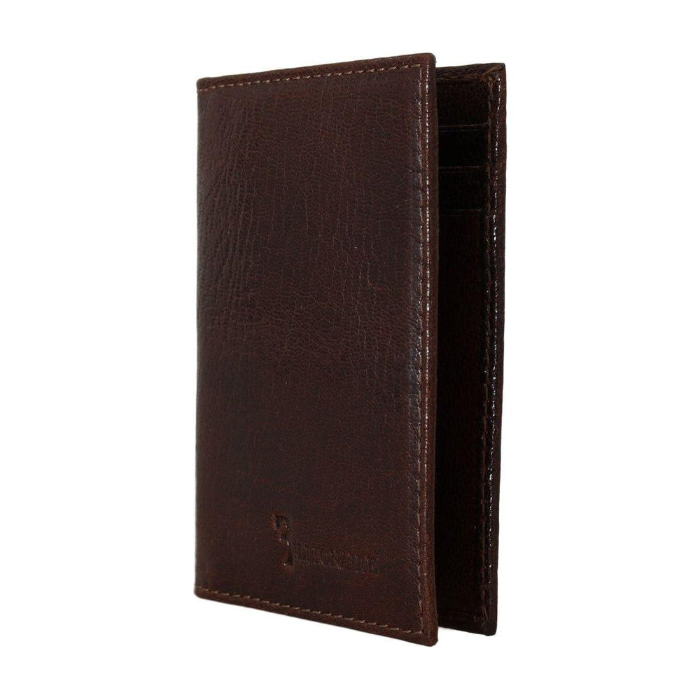 Billionaire Italian Couture Brown Leather Bifold Wallet VAS1435