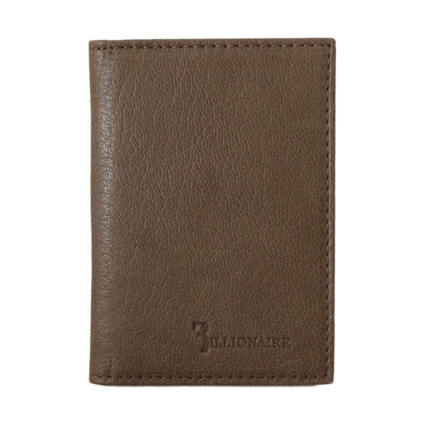 Billionaire Italian Couture Brown Leather Bifold Wallet VAS1442