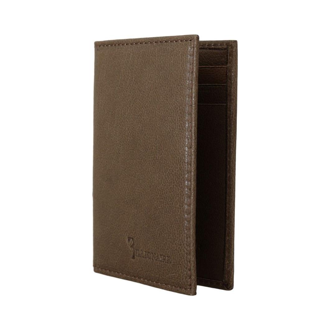Billionaire Italian Couture Brown Leather Bifold Wallet VAS1442