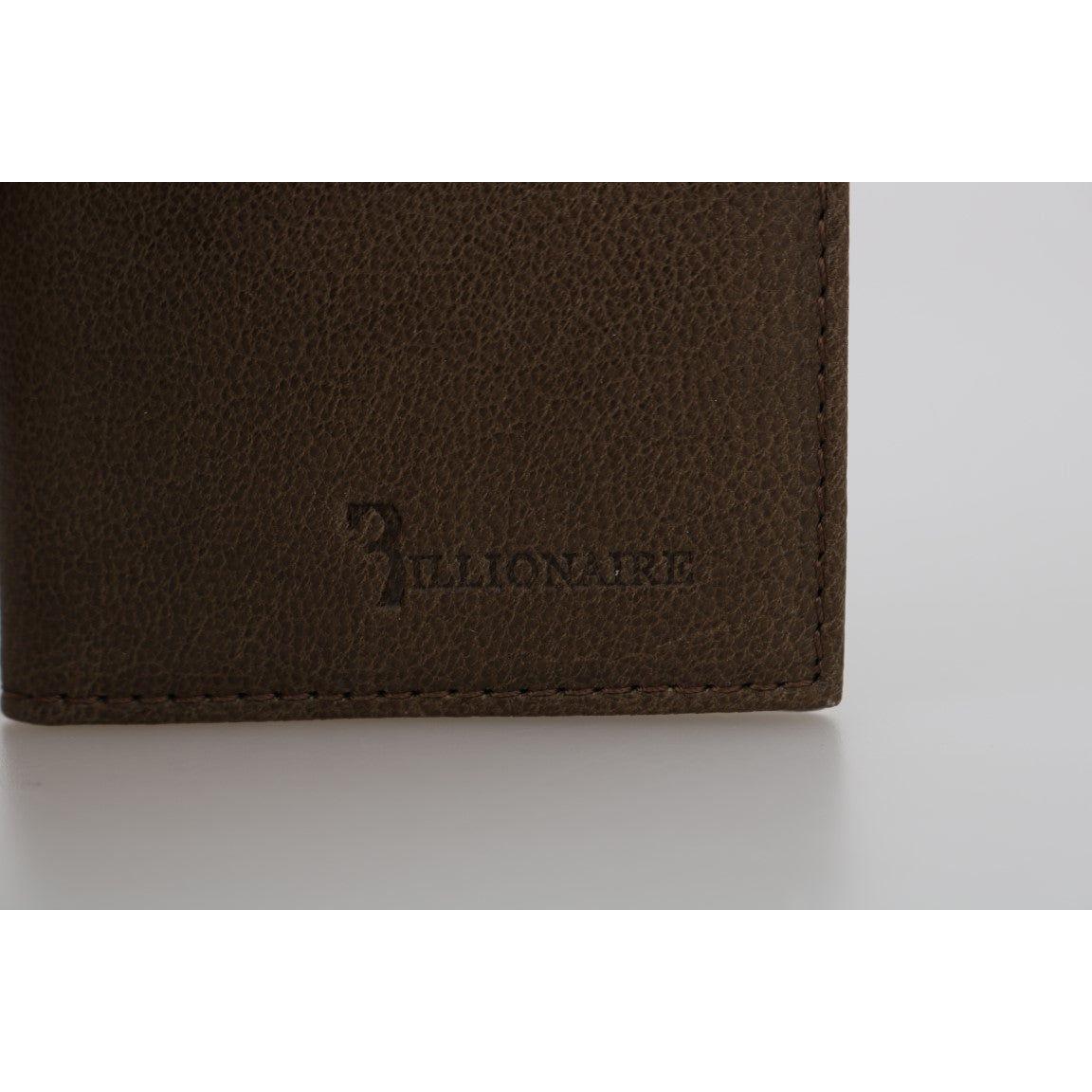Billionaire Italian Couture Brown Leather Bifold Wallet VAS1442