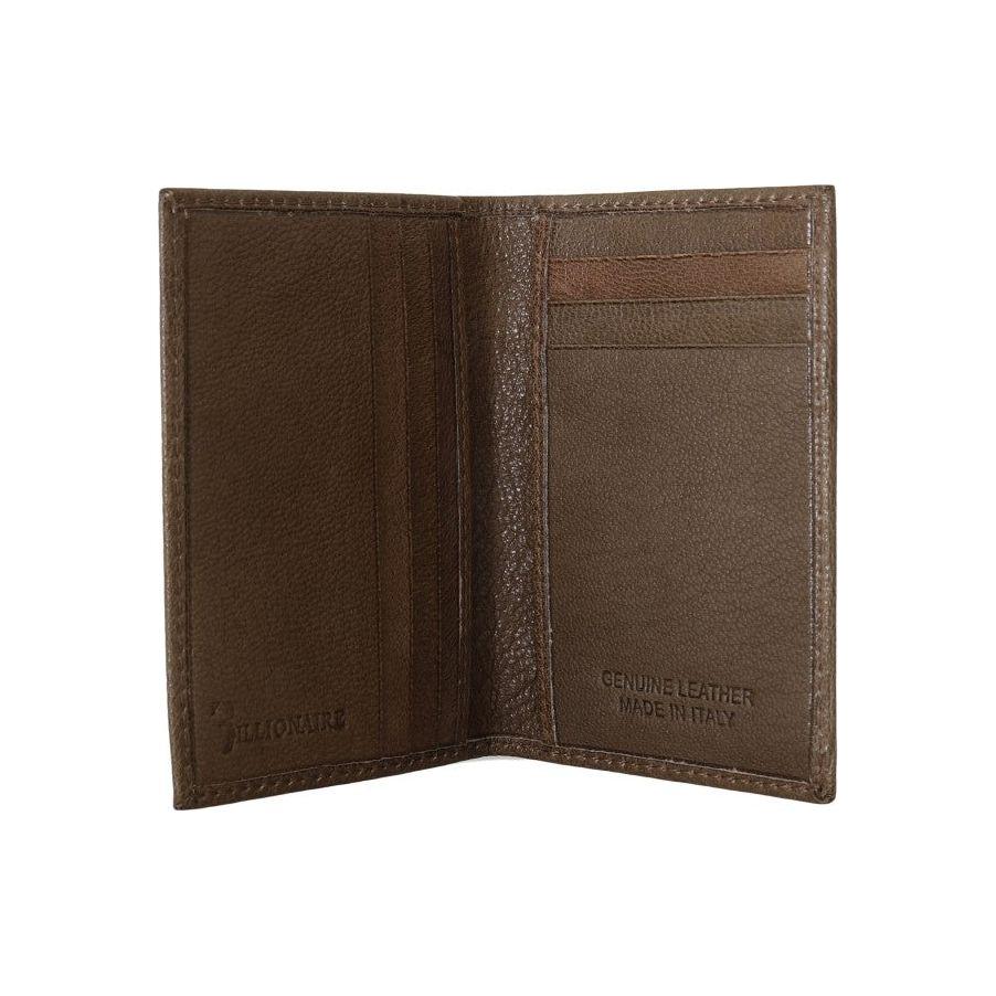 Billionaire Italian Couture Brown Leather Bifold Wallet VAS1442